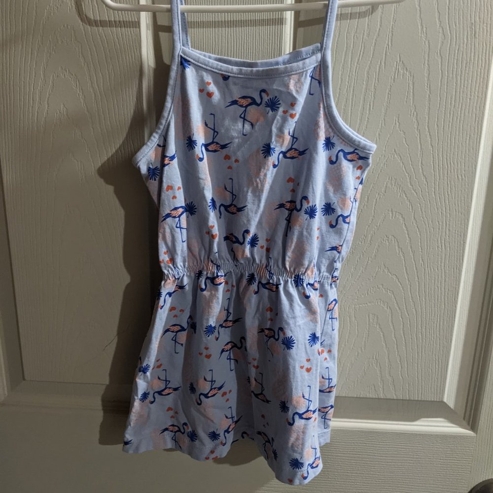 Blue flamingo dress